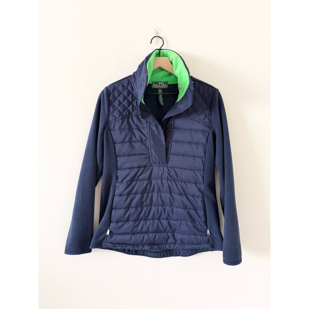 Lauren Active Ralph Lauren Navy Fleece with Quilted Body Popover Size S